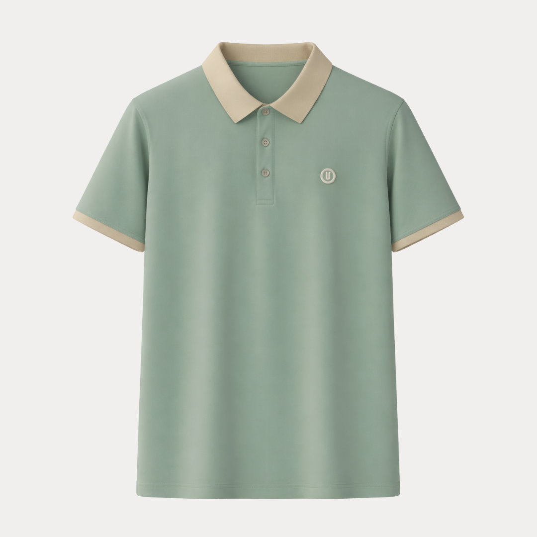 Polo Uomo Casual con Collo Rifinito