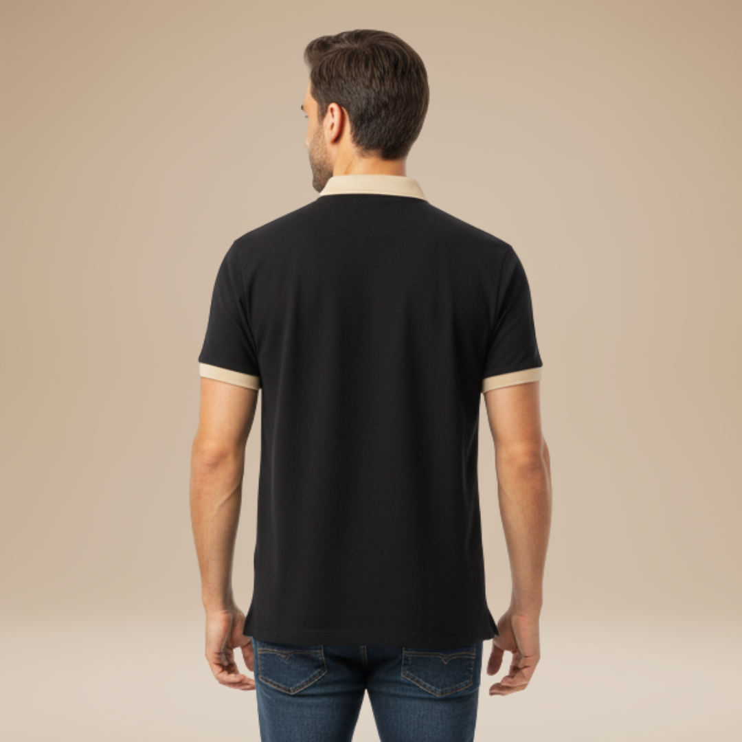 Polo Uomo Casual con Collo Rifinito