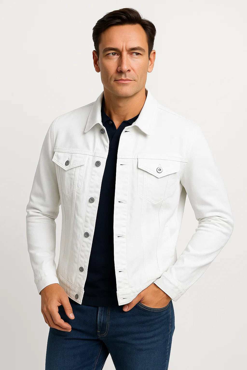 Baumwollmischung Denim Jacke | Smart-Casual Regular Fit