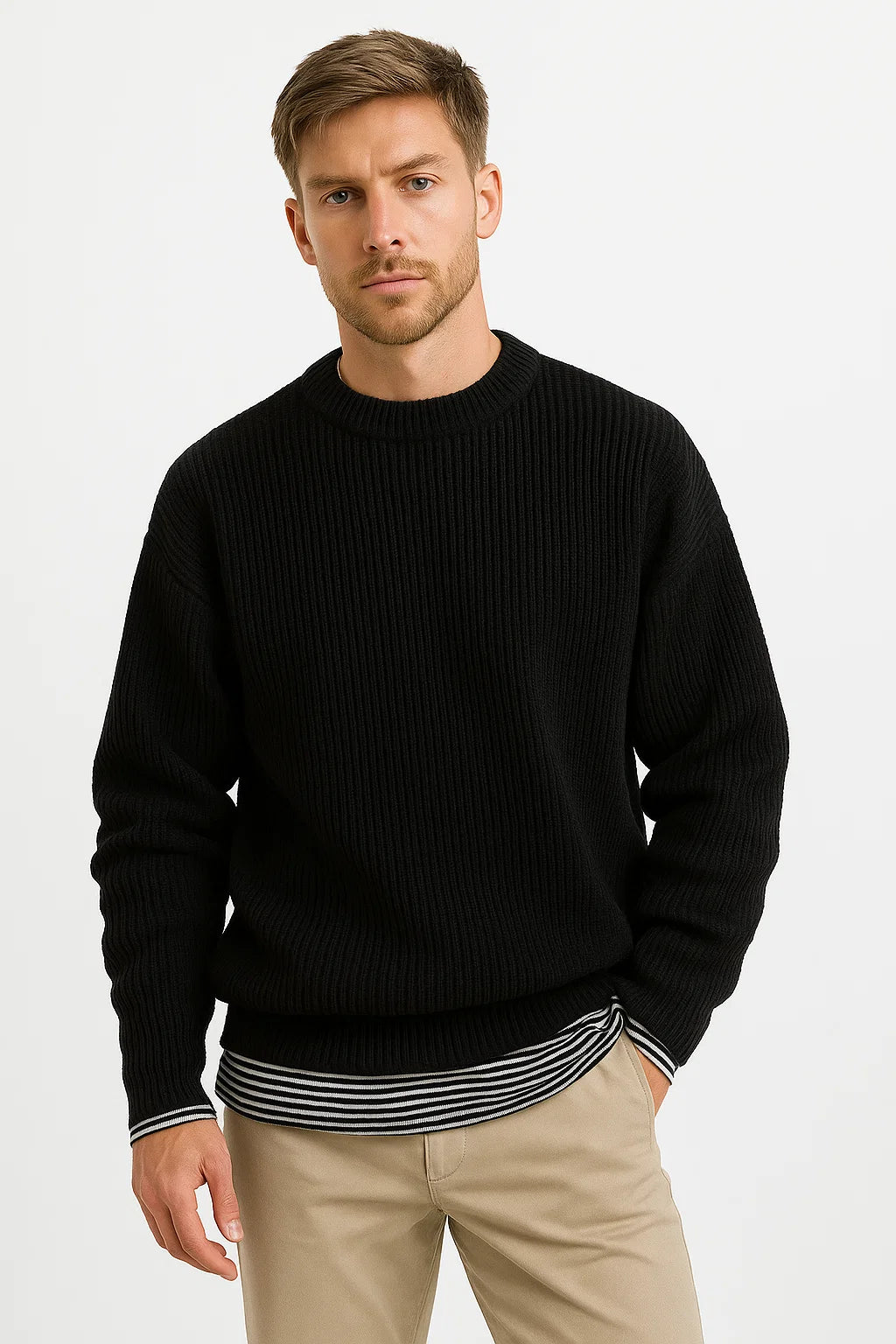 Ribbed Knit Sweater | Oversized Fit