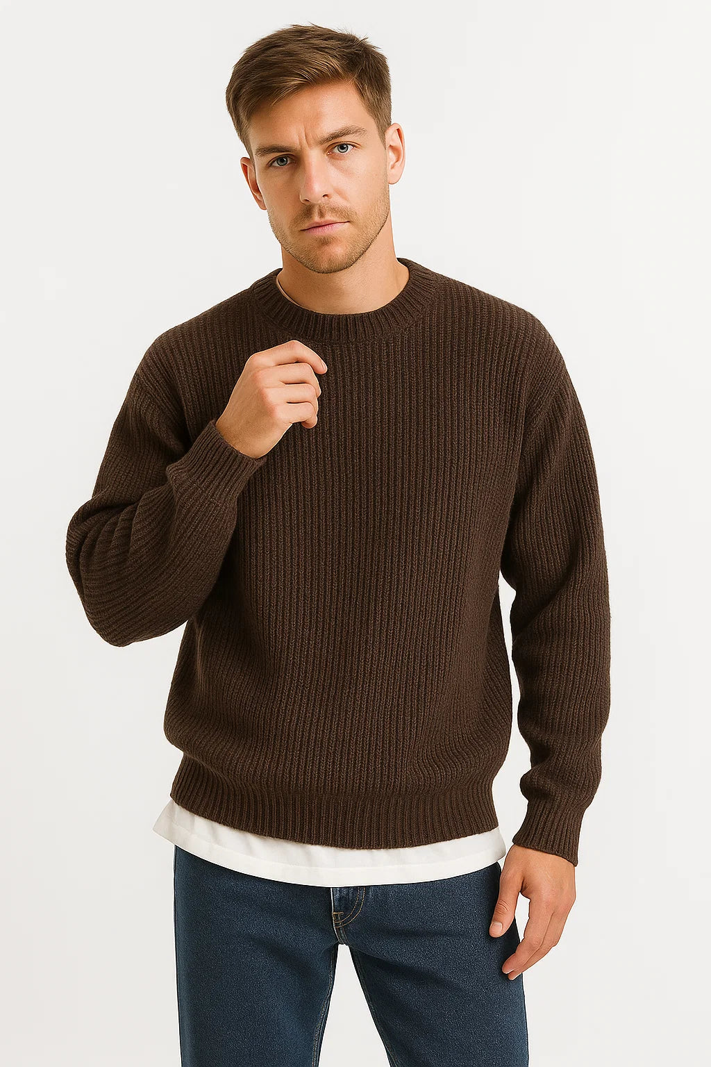 Ribbed Knit Sweater | Oversized Fit