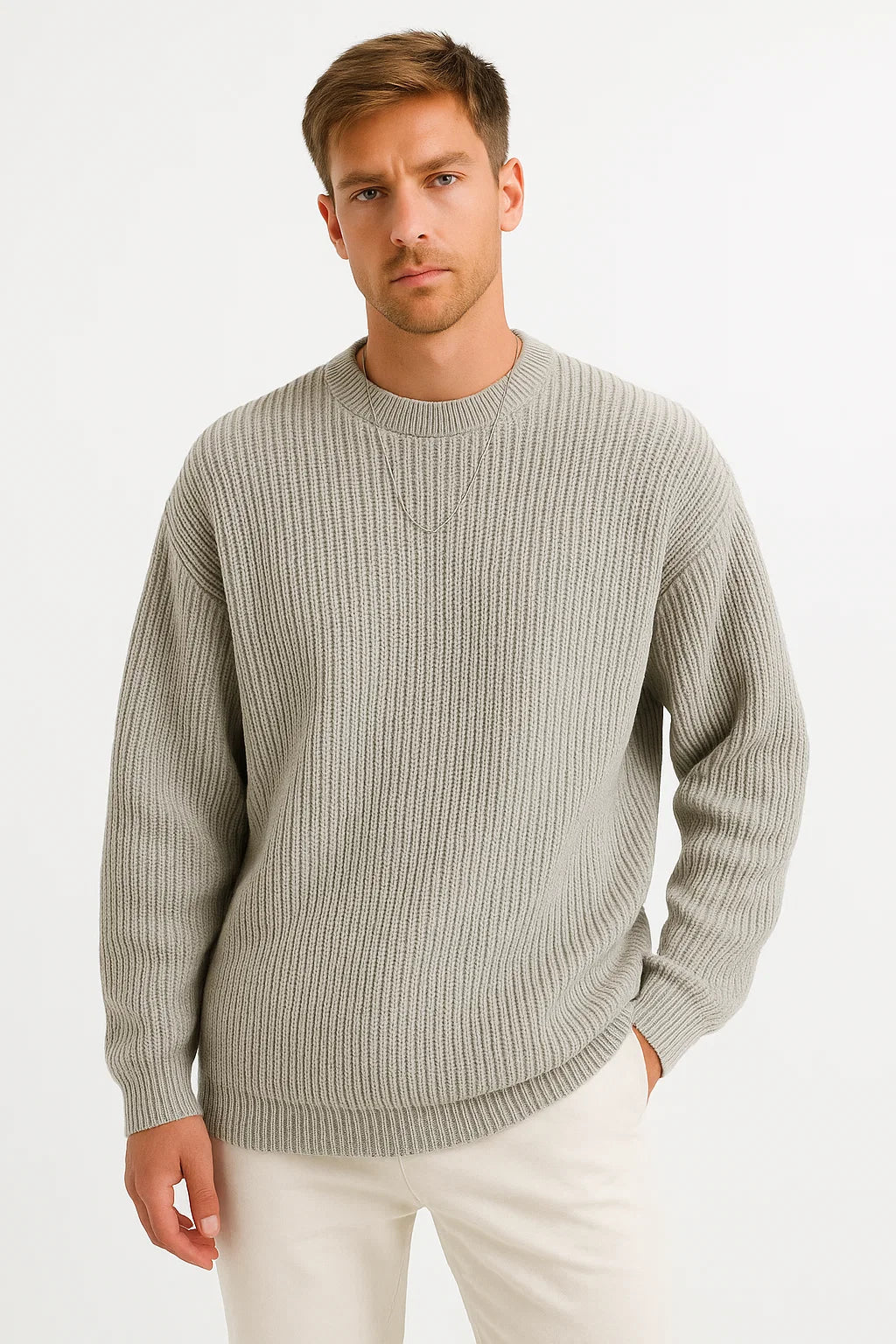 Ribbed Knit Sweater | Oversized Fit