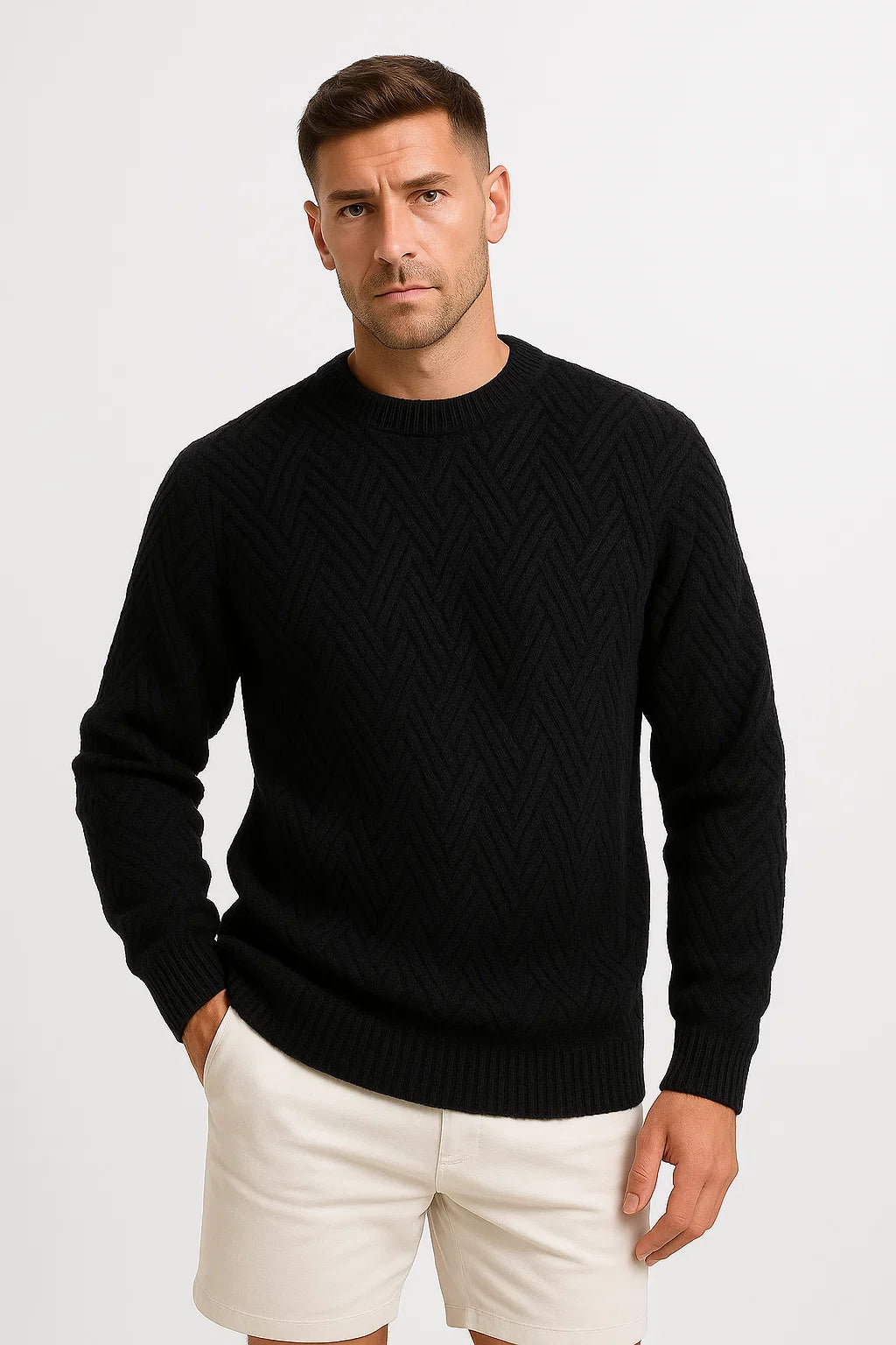Aran Wollpullover | Texturiert | Relaxed Fit