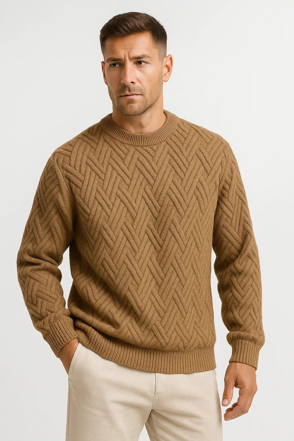 Aran Wollpullover | Texturiert | Relaxed Fit