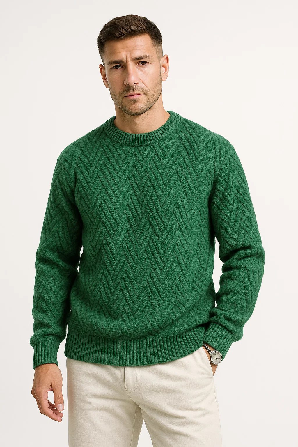 Aran Wollpullover | Texturiert | Relaxed Fit