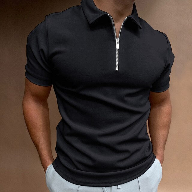 Lorenzo Baptiste | Casual Herenpolo met Rits