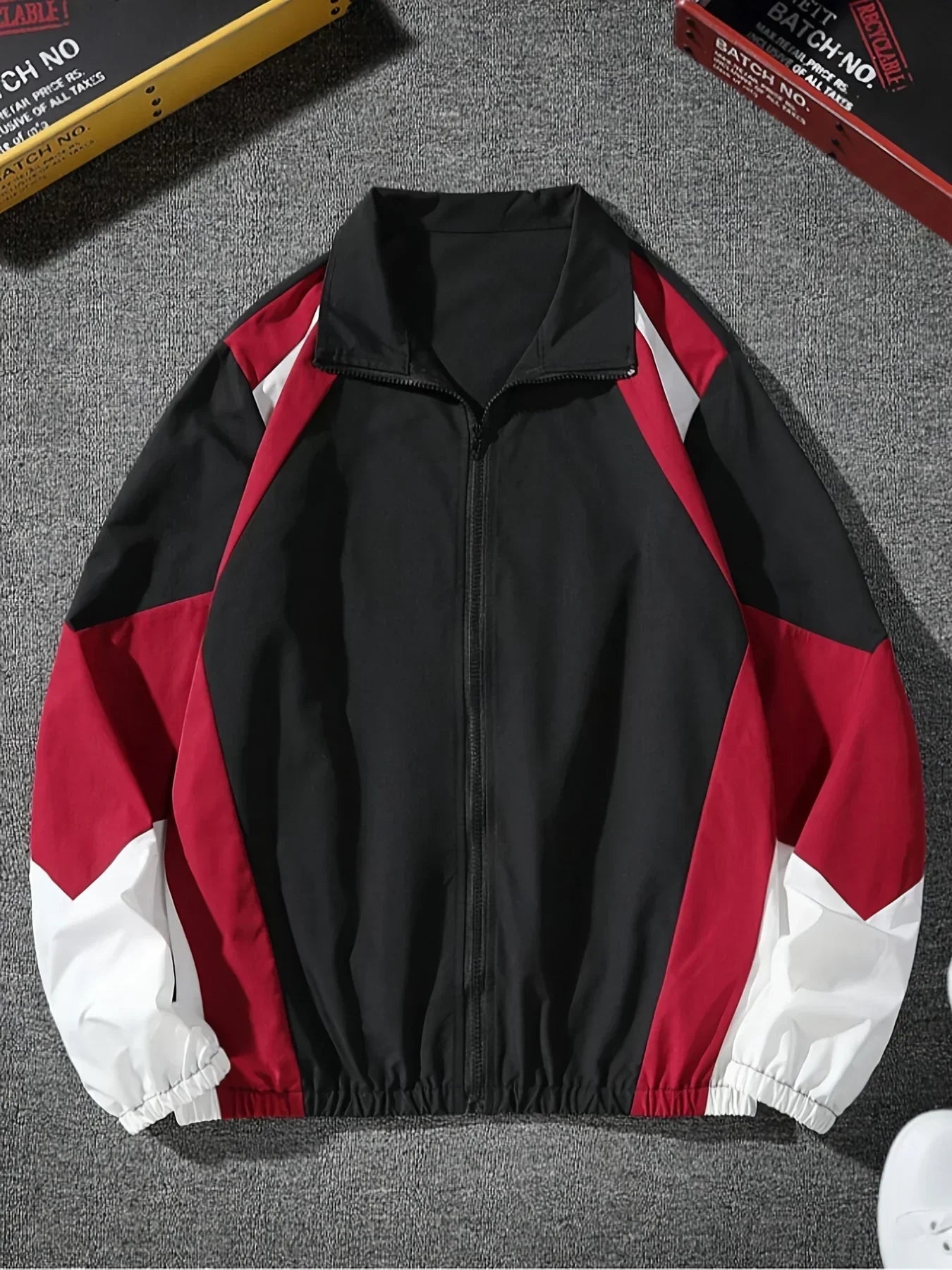Farbblockierte Windbreaker Jacke | Leicht | Zip-Up