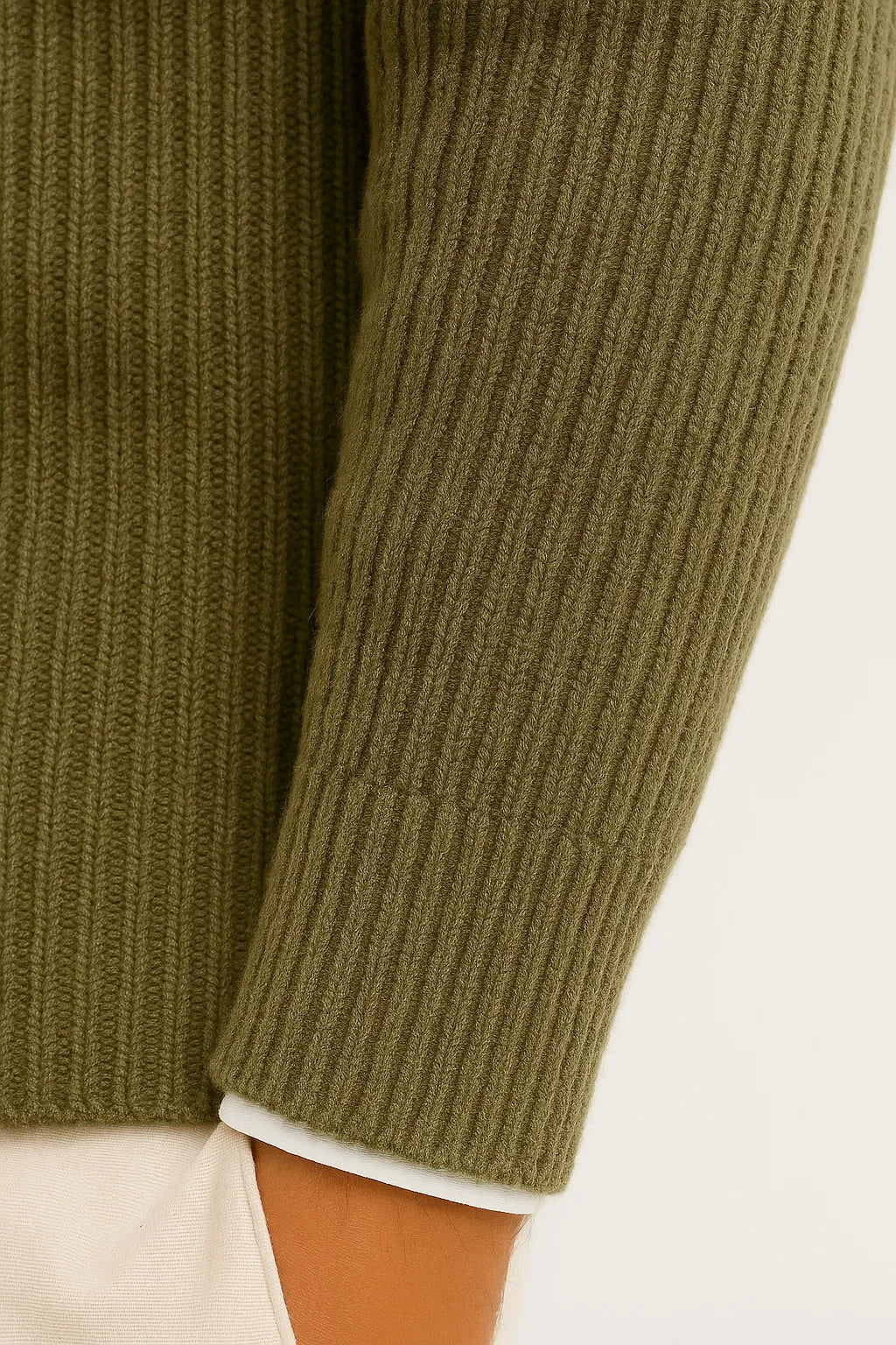 Merino Wolle Sweater | Raglan O-Neck | Smart Casual Strick